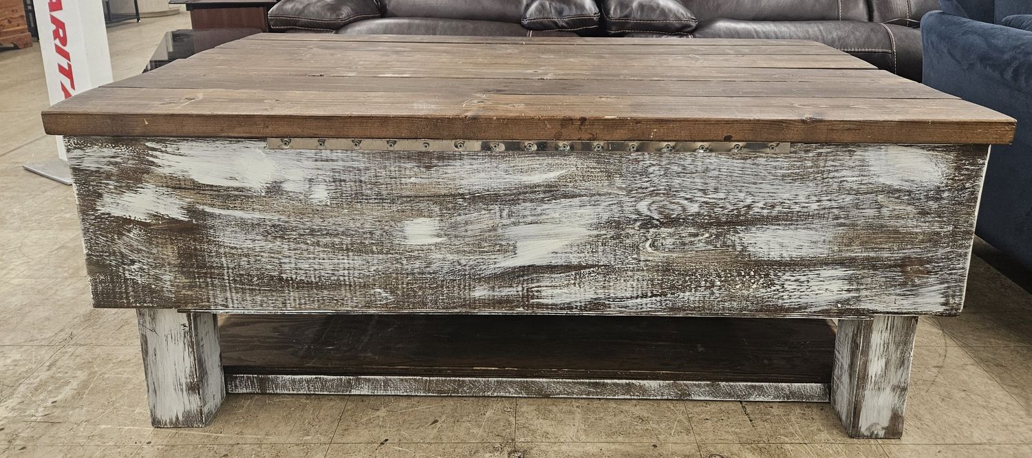 Rustic farmhouse coffee table