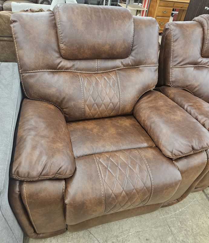 Soft leather manual leather recliner