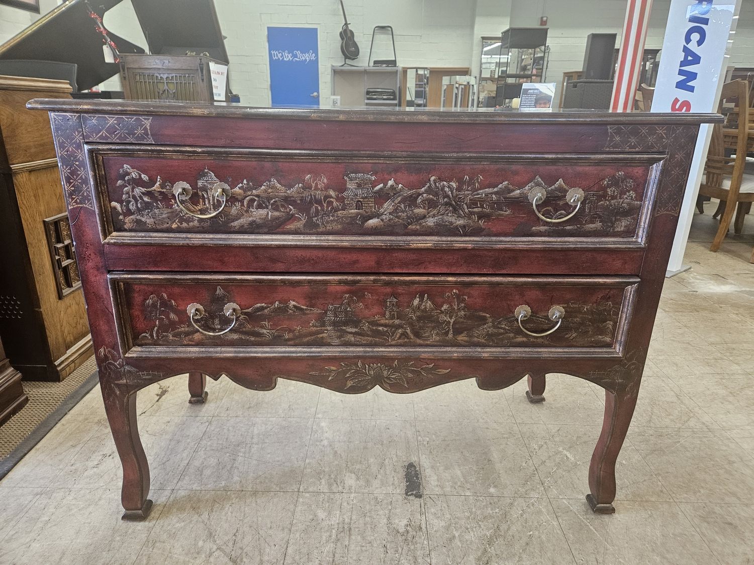 Pulaski Hand-Painted Asian Chinoiserie Accent Chest