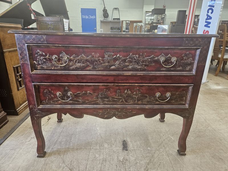 Pulaski Hand-Painted Asian Chinoiserie Accent Chest