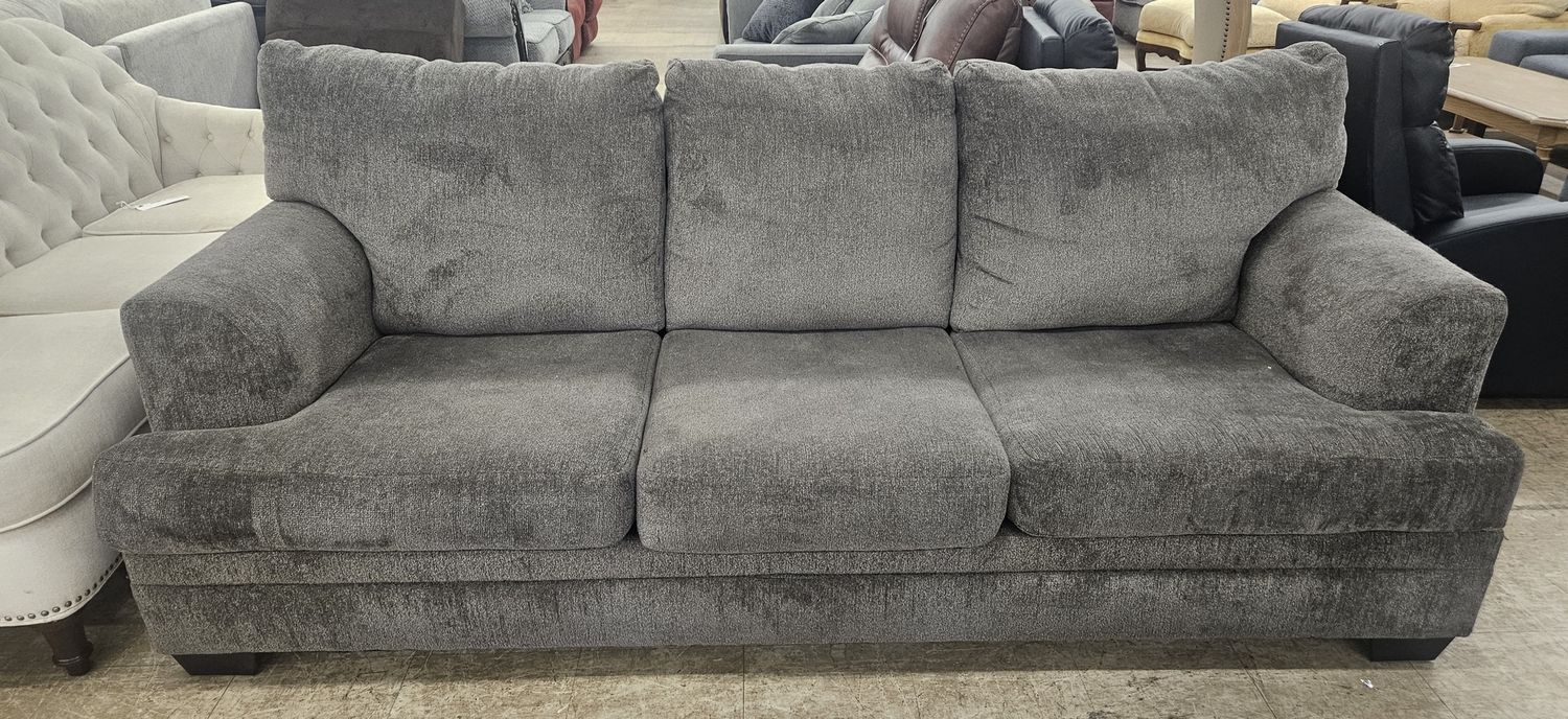 Cloud-Comfort Gray 3-Seat Sofa