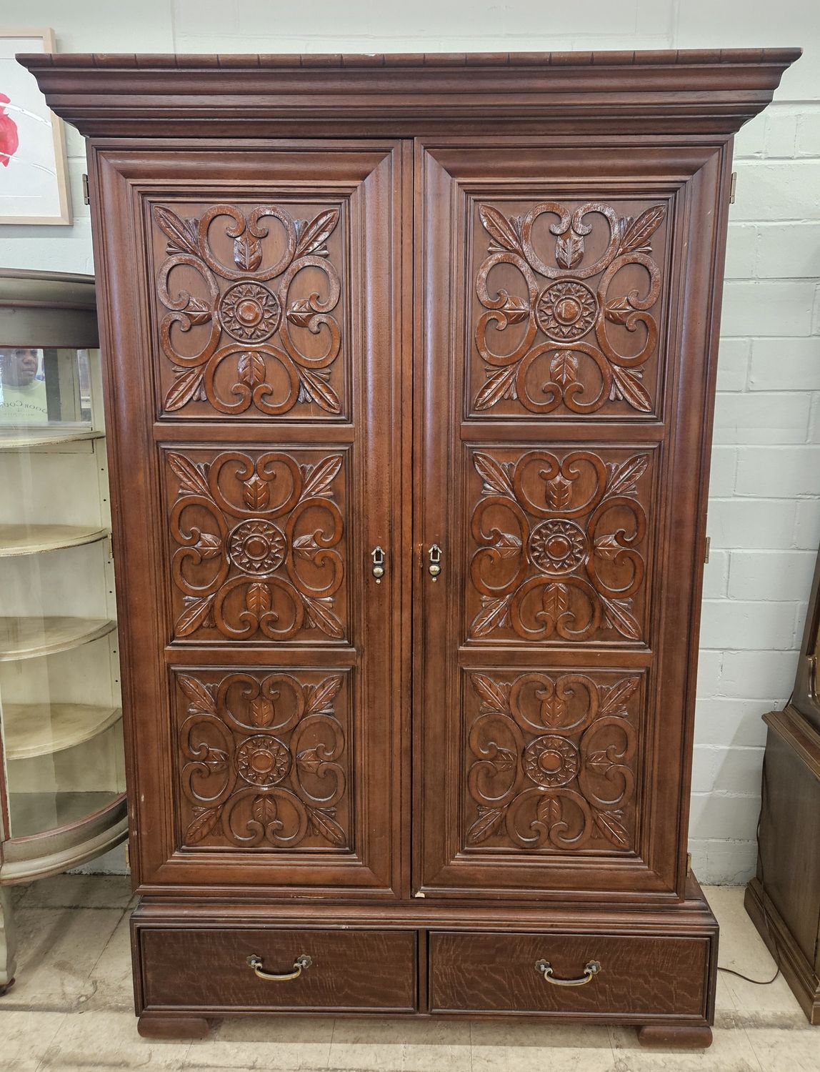 Grand Heritage Carved Armoire