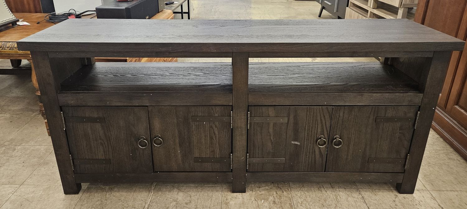 Solid Wood Media Console with Storage