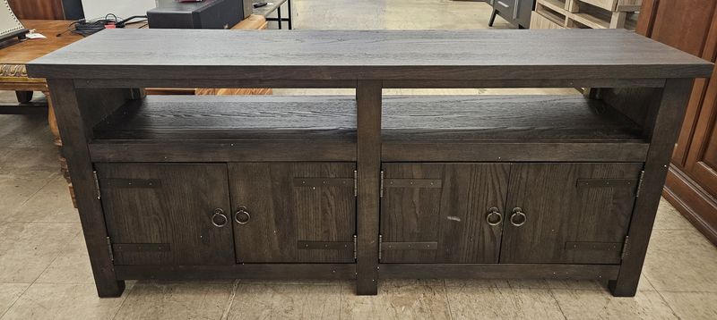 Solid Wood Media Console with Storage