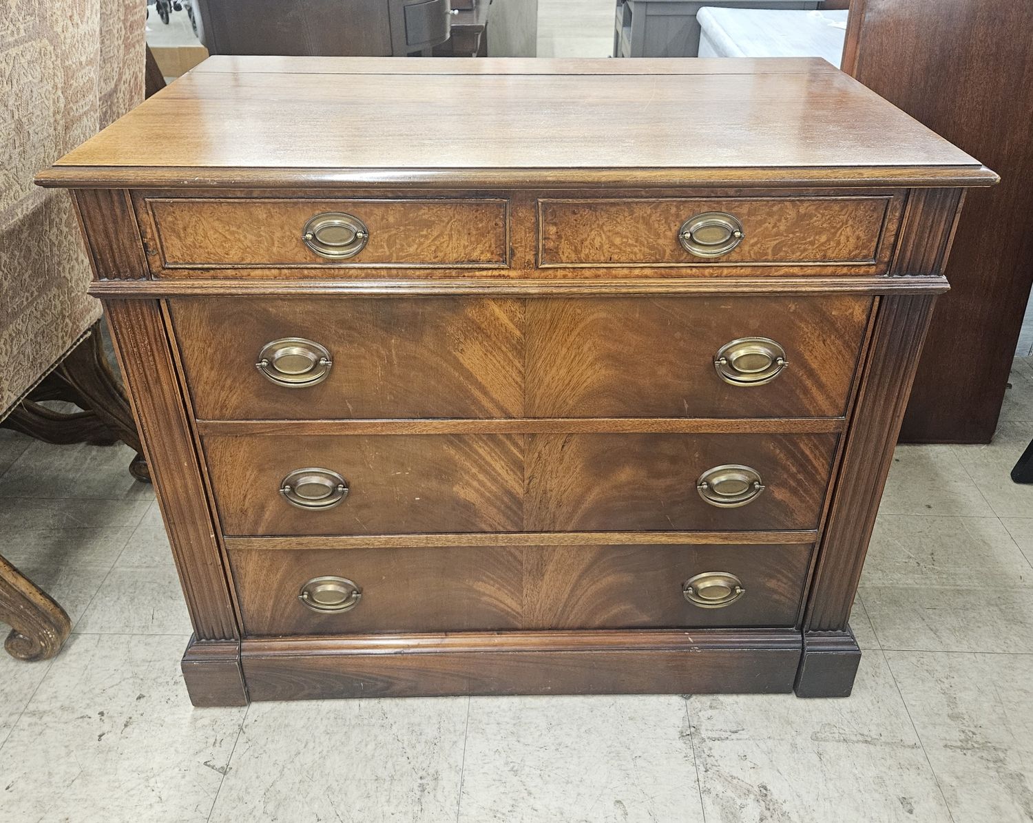 Vintage Solid Wood Extension Desk with Watertown Table Slide