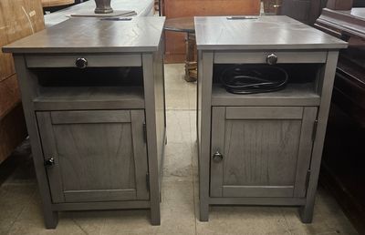 UrbanCharge Solid Wood Nightstands