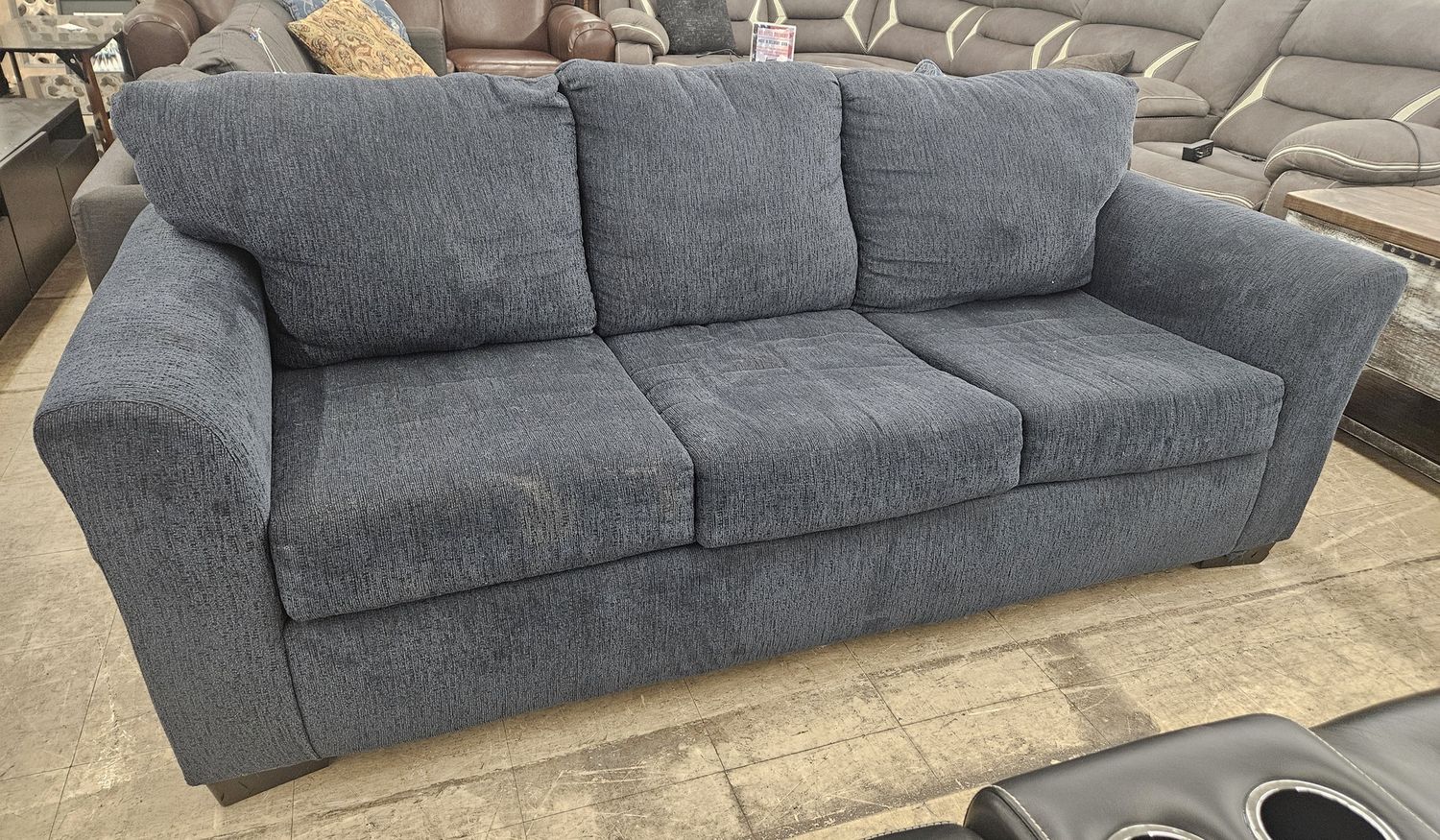 DeepComfort Blue Sleeper Sofa