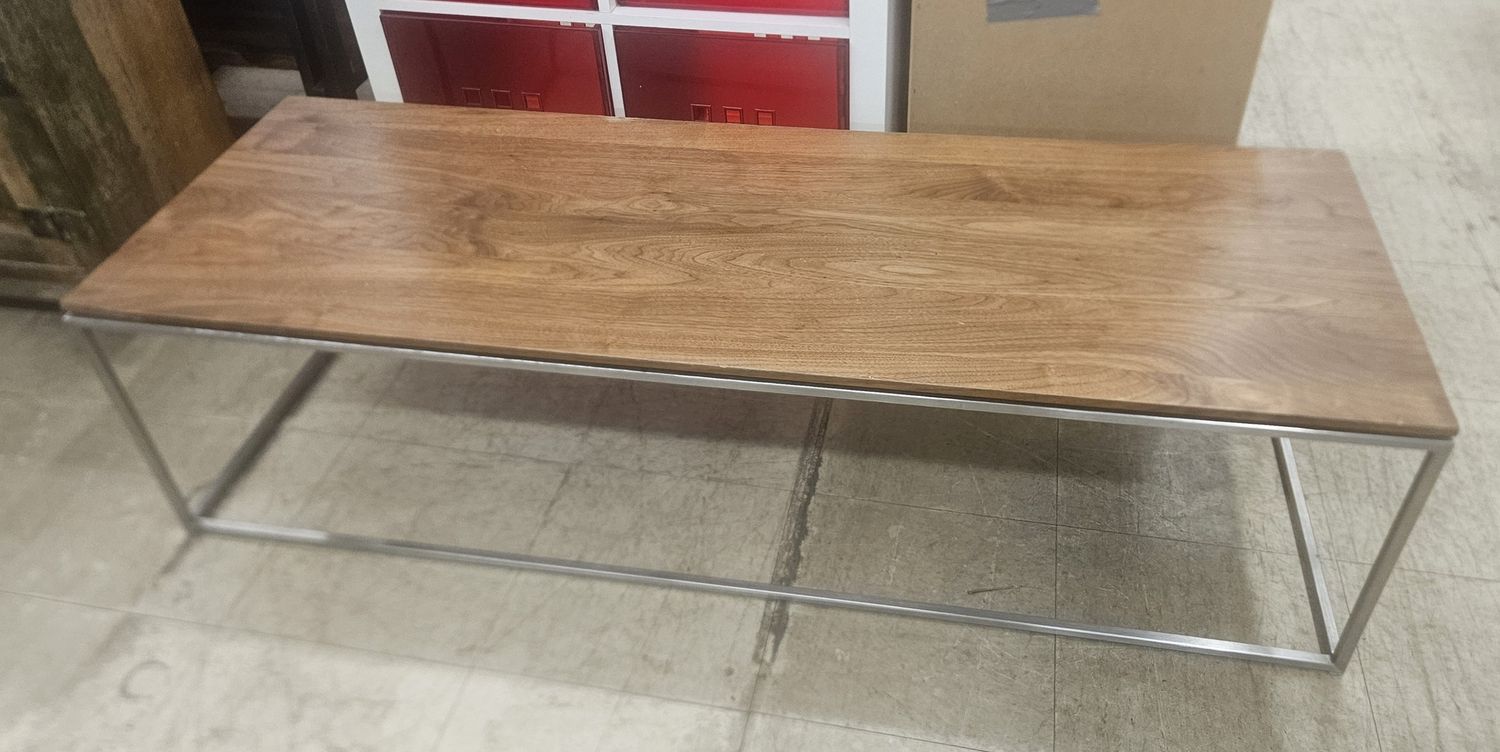 Crate &amp; Barrel Walnut Coffee Table - FREE DELIVERY