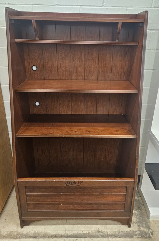 Wood Bookcase with Lower Drawer