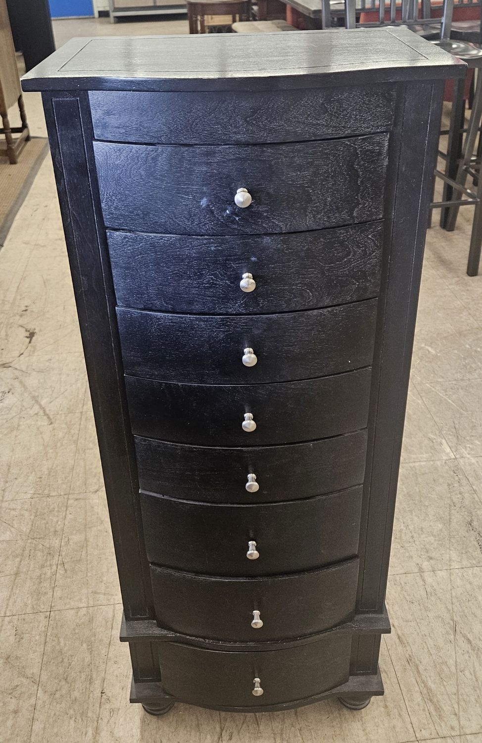 Midnight Curve Jewelry Armoire