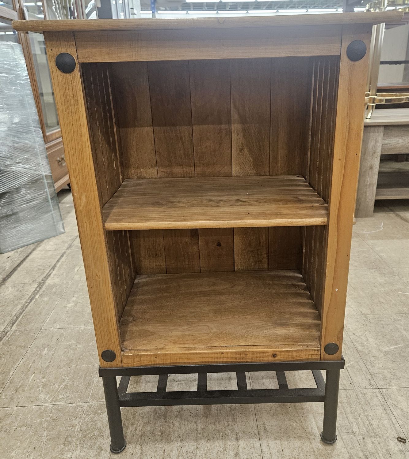Rustic Slatwood Accent Shelf