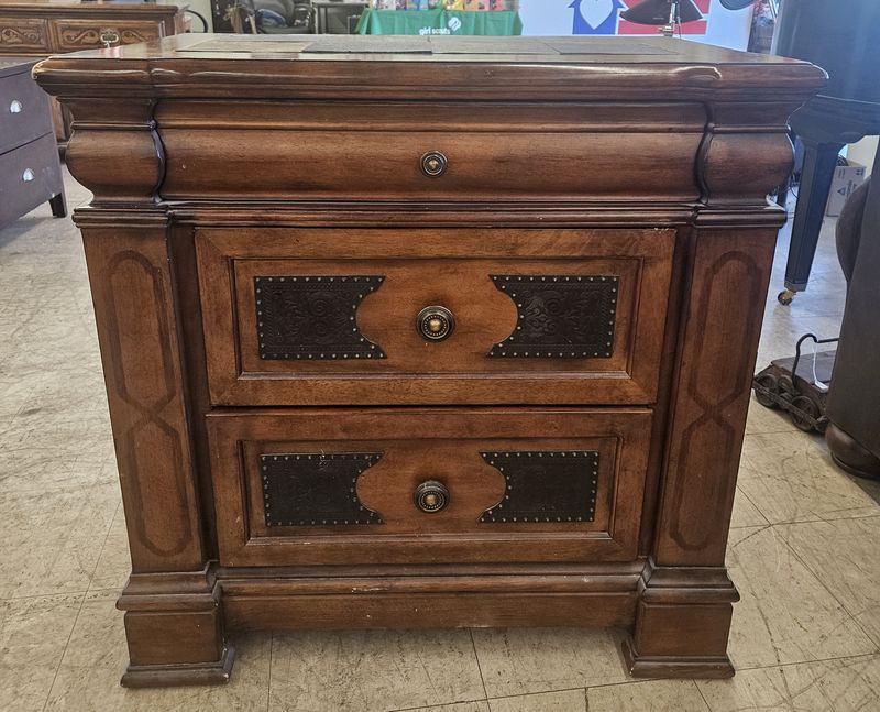 Rustic Slate-Top Nightstands