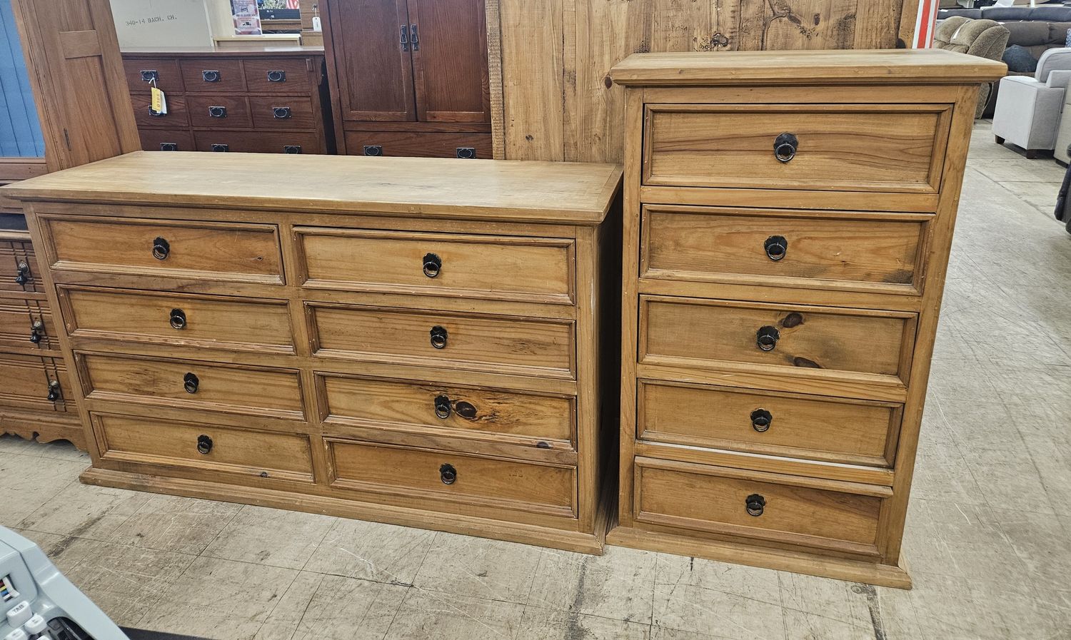 Rustic Harmony Pine Dresser Set - FREE DELIVERY