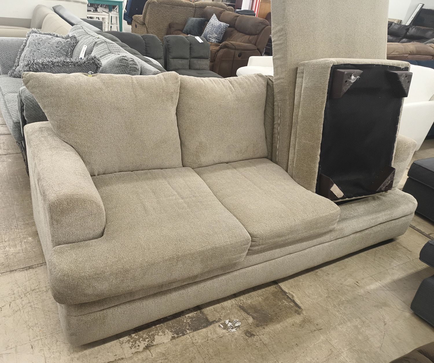 Gray Sofa w/ Chaise - FREE DELIVERY