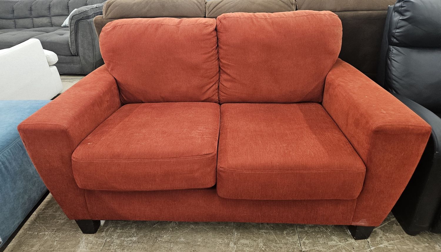 Red Fabric Loveseat - FREE DELIVERY