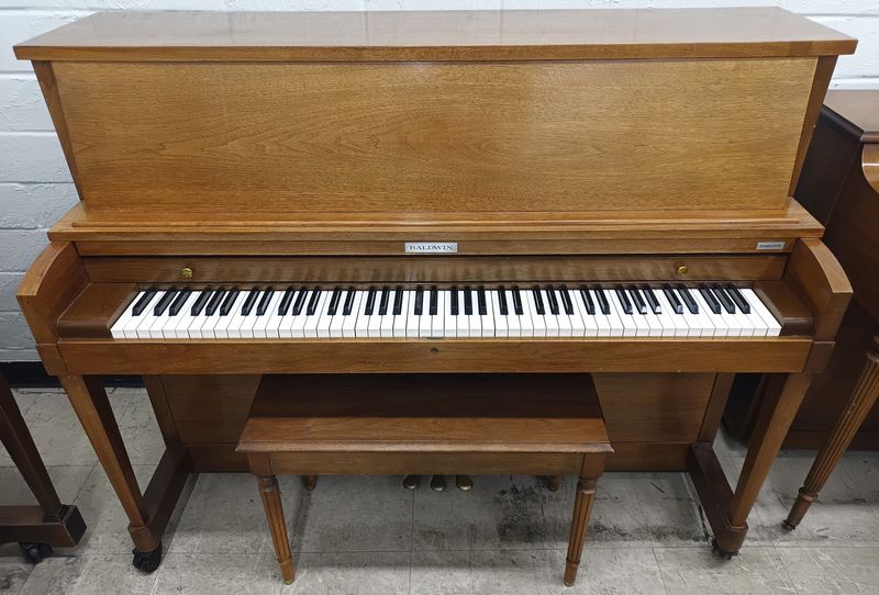 Warm Wood Baldwin Hamilton Studio Upright Piano