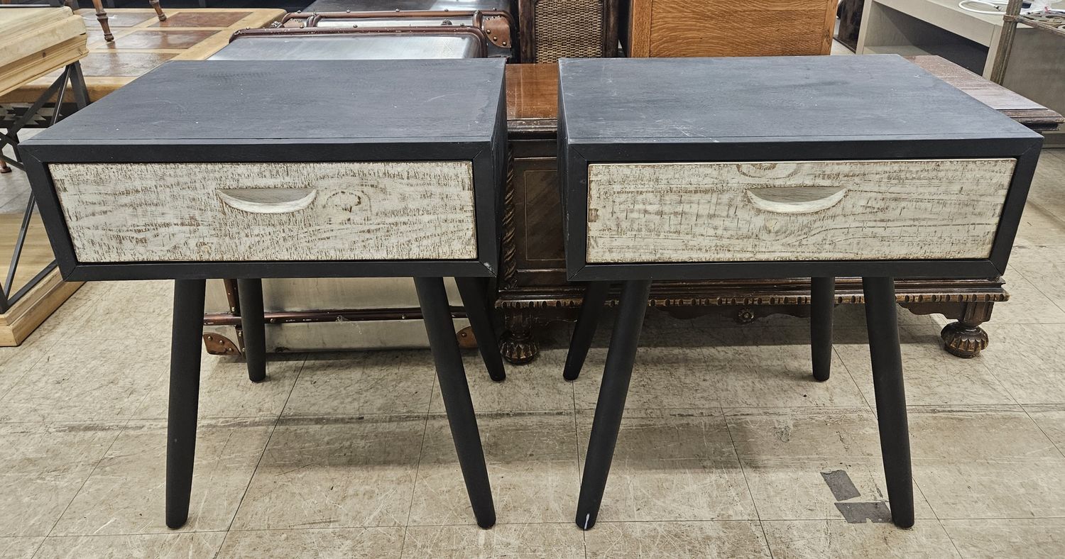 Home Meridian Modern Two-Tone Nightstands – Set of 2