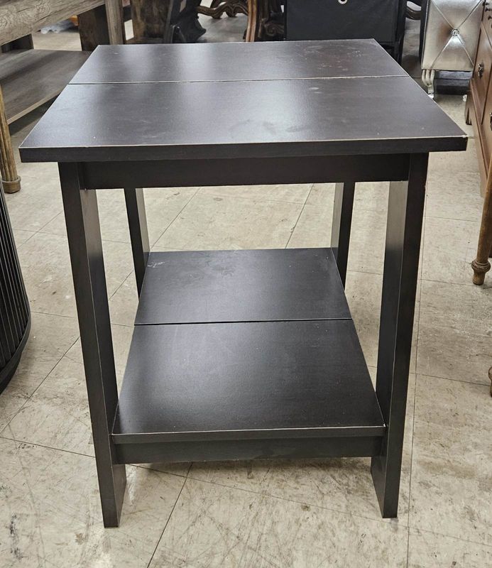 Modern Two-Tone Storage End Table