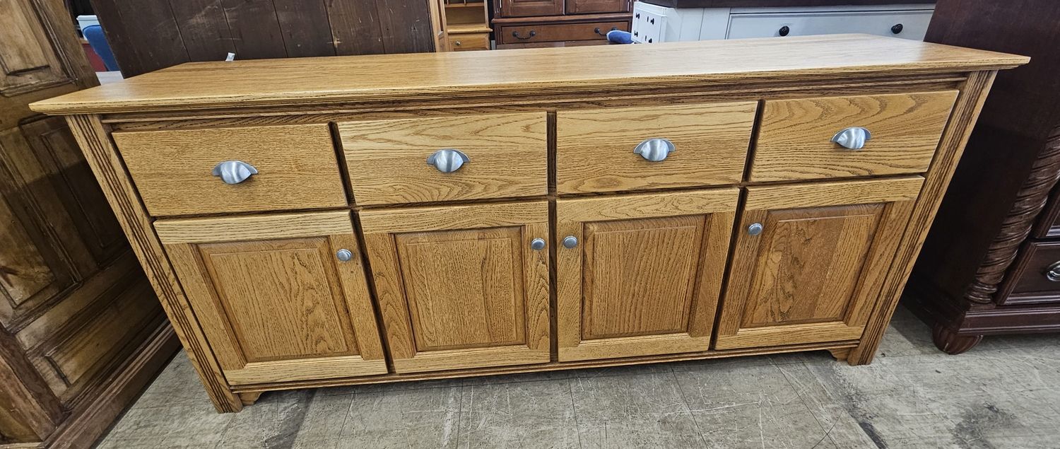Solid Oak Mission Style Sideboard / Buffet - FREE DELIVERY