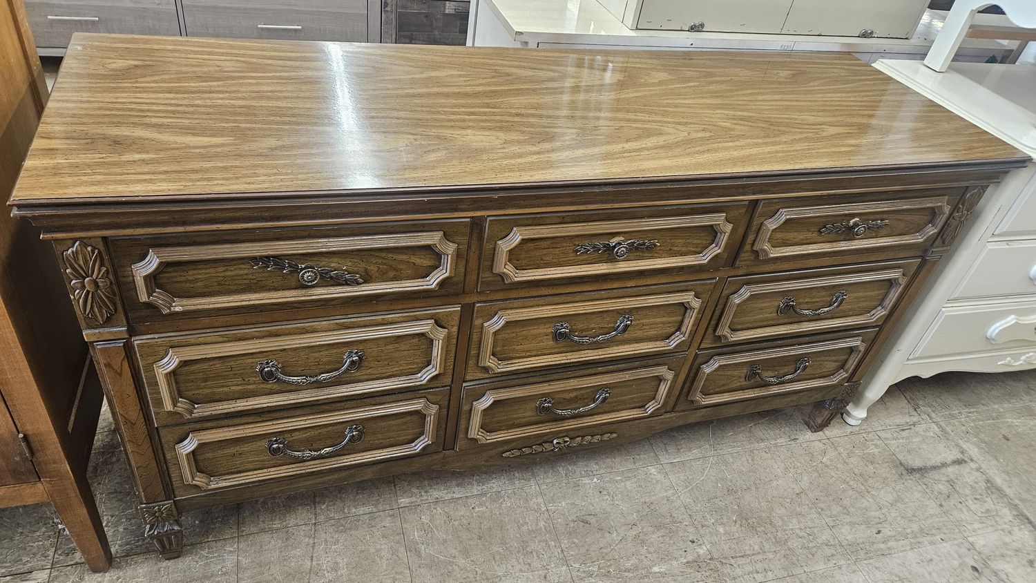 Johnson Carper Vintage Oak Triple Dresser