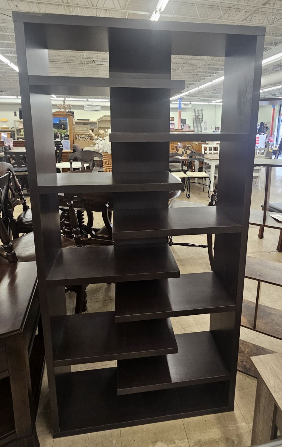 Modern Espresso Display Shelf Tower