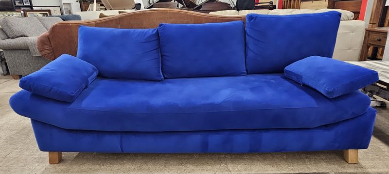 Electric Blue Lounge Sofa – Deep Seat Comfort - FREE DELIVERY