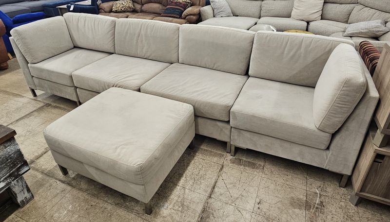West Elm Modular Sectional with Ottoman - FREE DELIVERY
