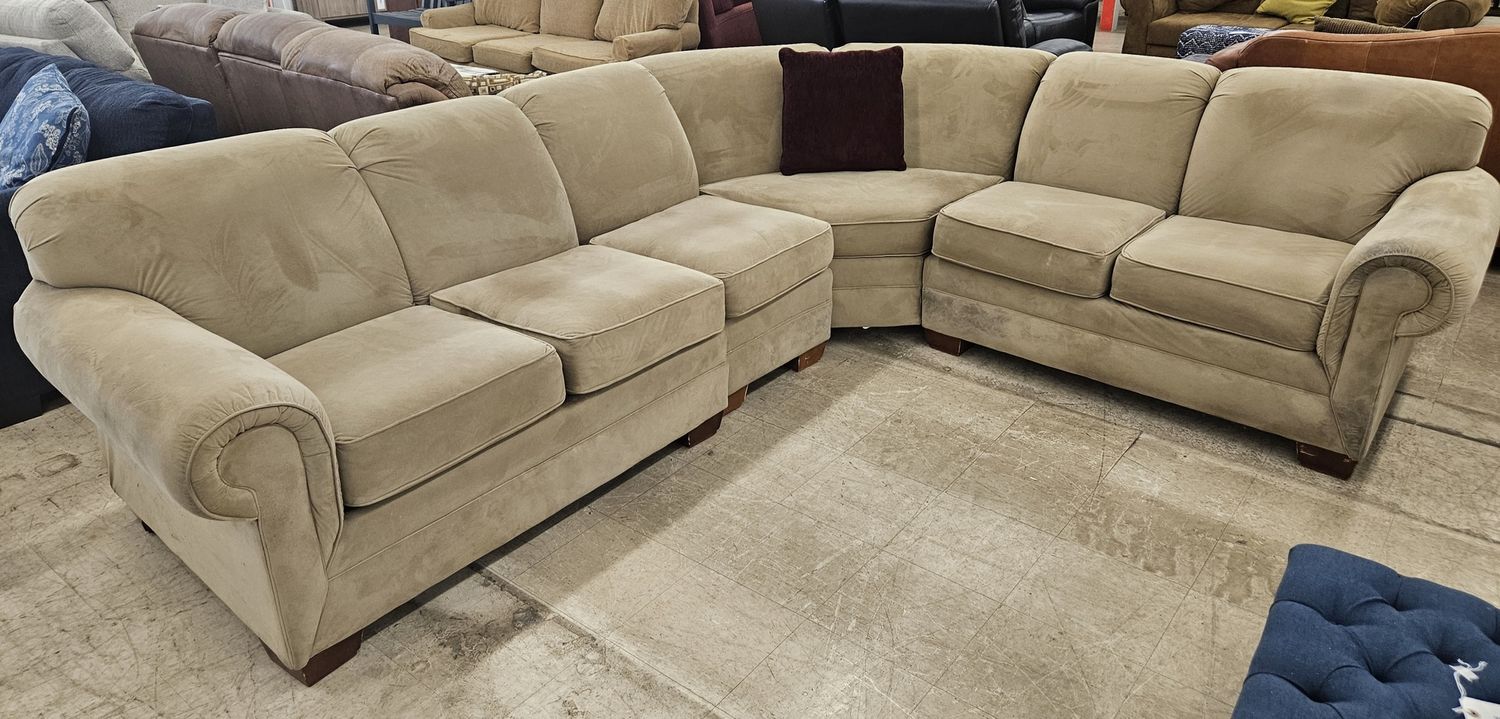 Large Plush L-Shaped Sectional Sofa - FREE DELIVERY