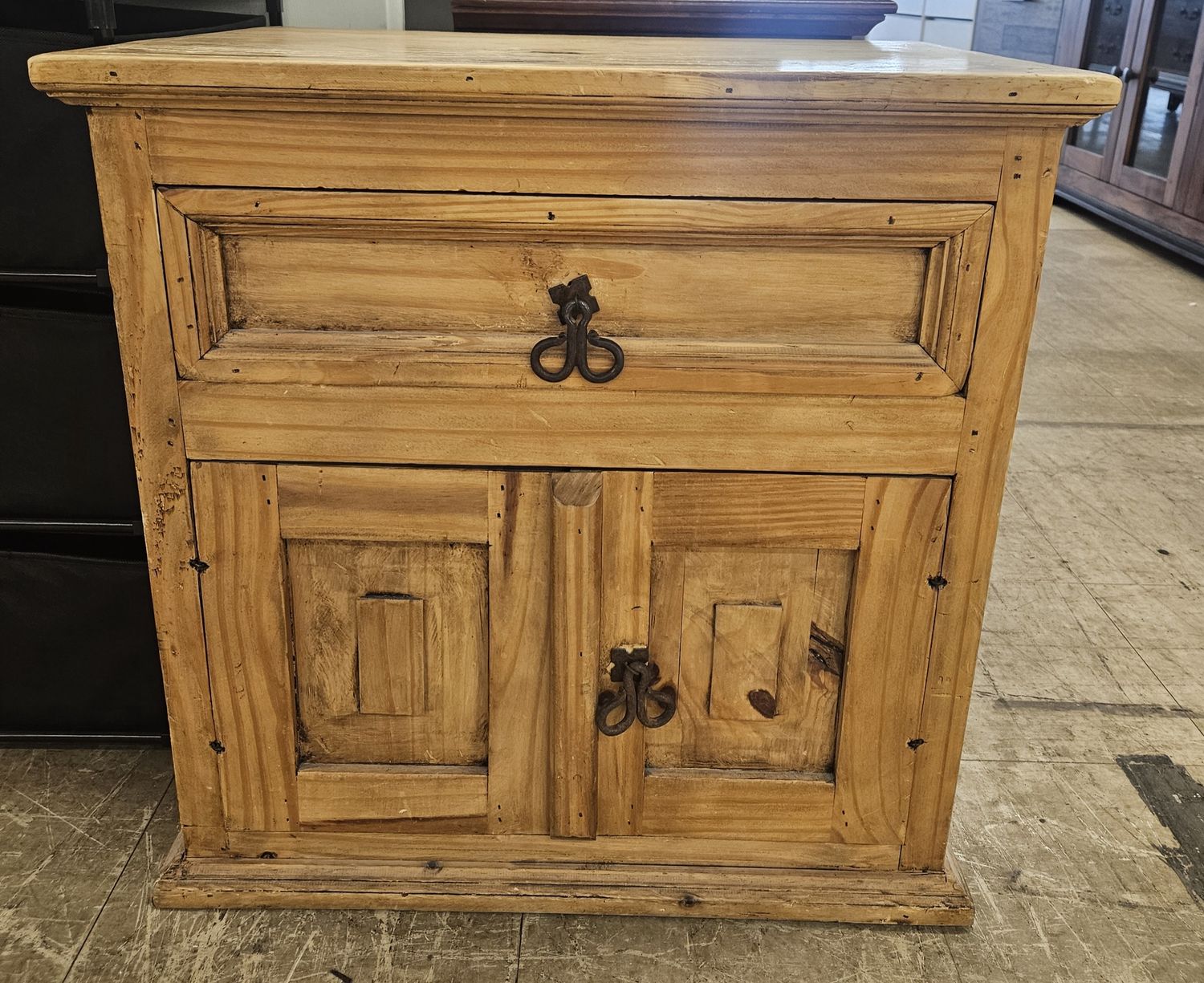 Rustic Solid Wood Cabinet / Nightstand with Storage