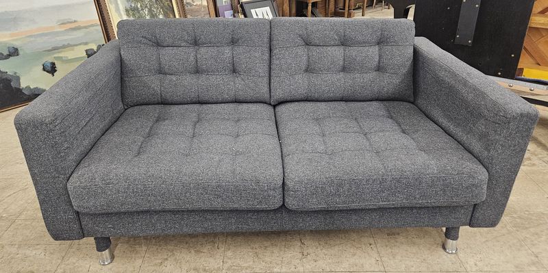 Modern Tufted Gray Sofa - FREE DELIVERY
