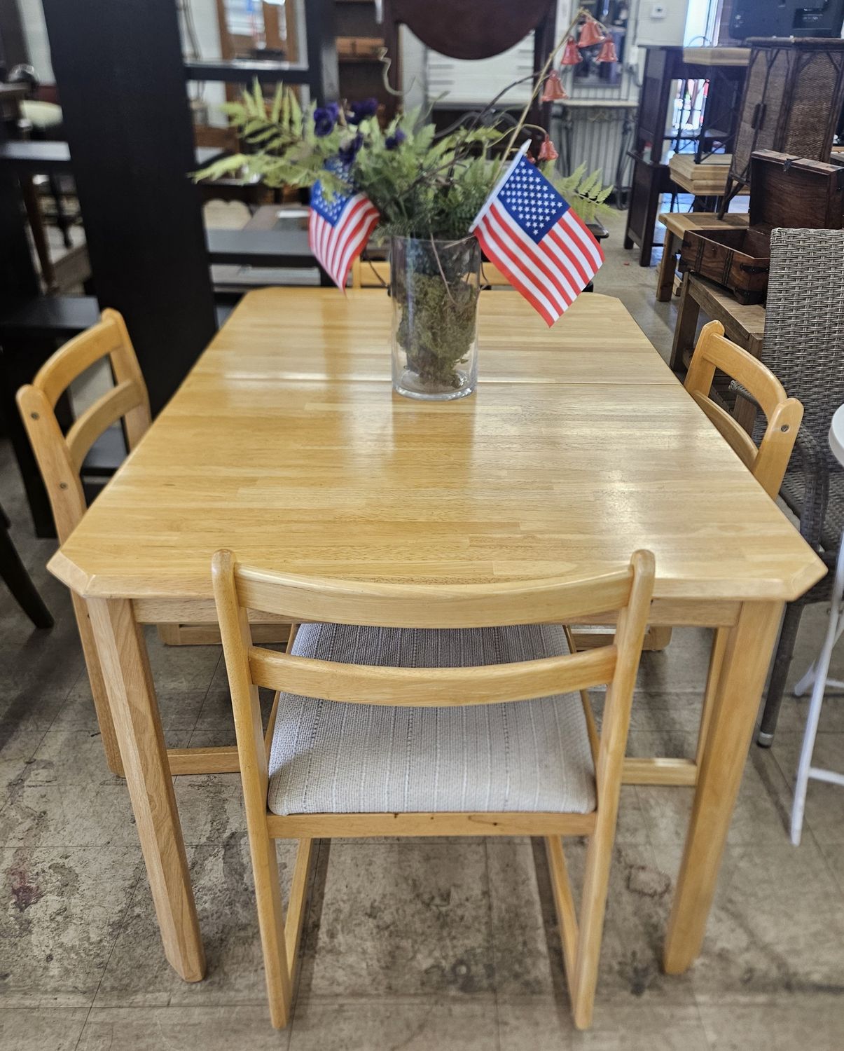 Solid Wood Expandable Dining Set (5 Piece) - FREE DELIVERY