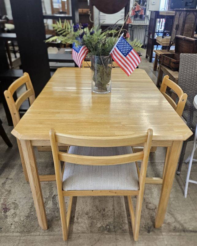 Solid Wood Expandable Dining Set (5 Piece) - FREE DELIVERY