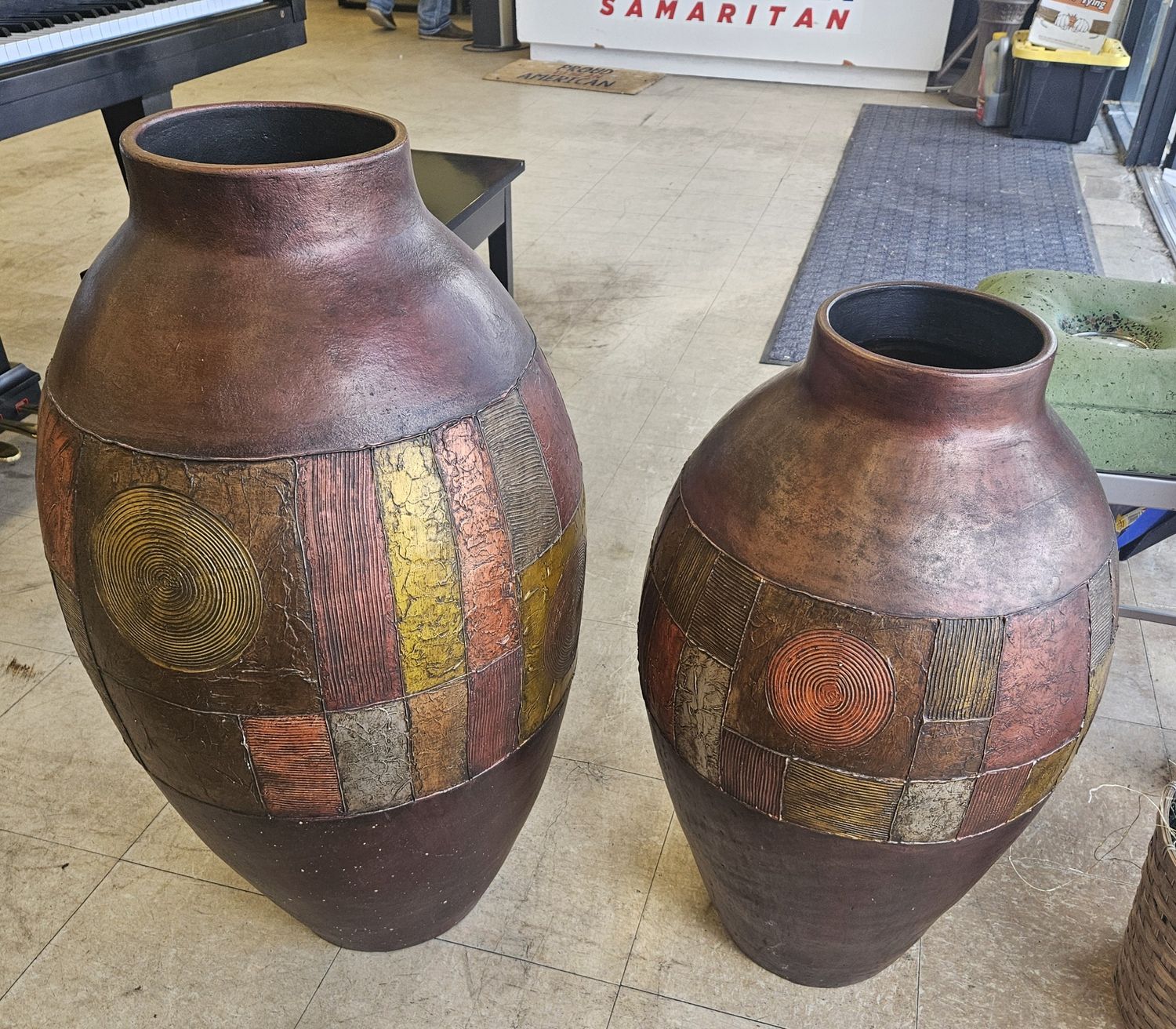 Decorative Oversized Floor Vases (Set of 2)