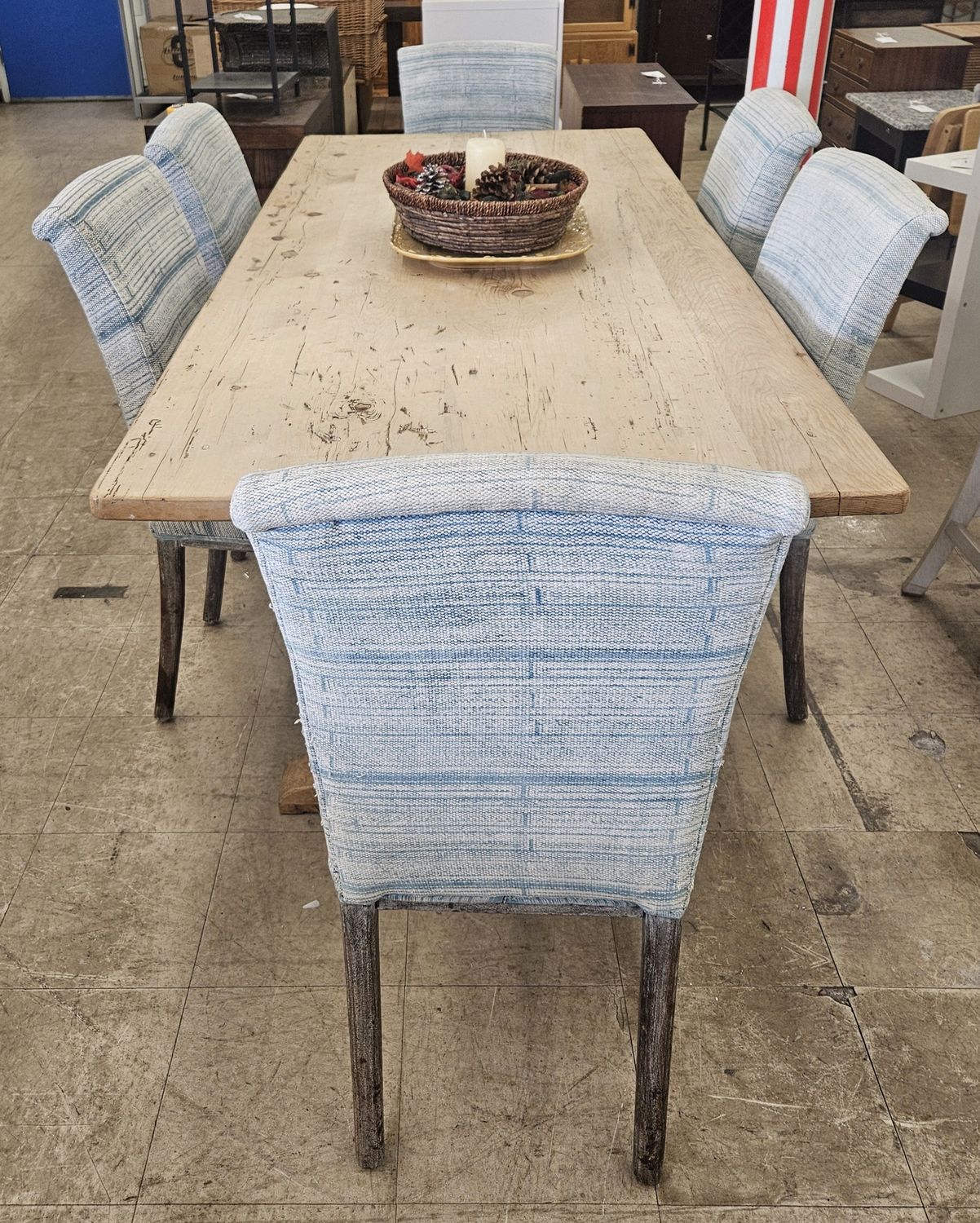 Handmade Farmhouse Dining Table Set with 6 Chairs - FREE DELIVERY