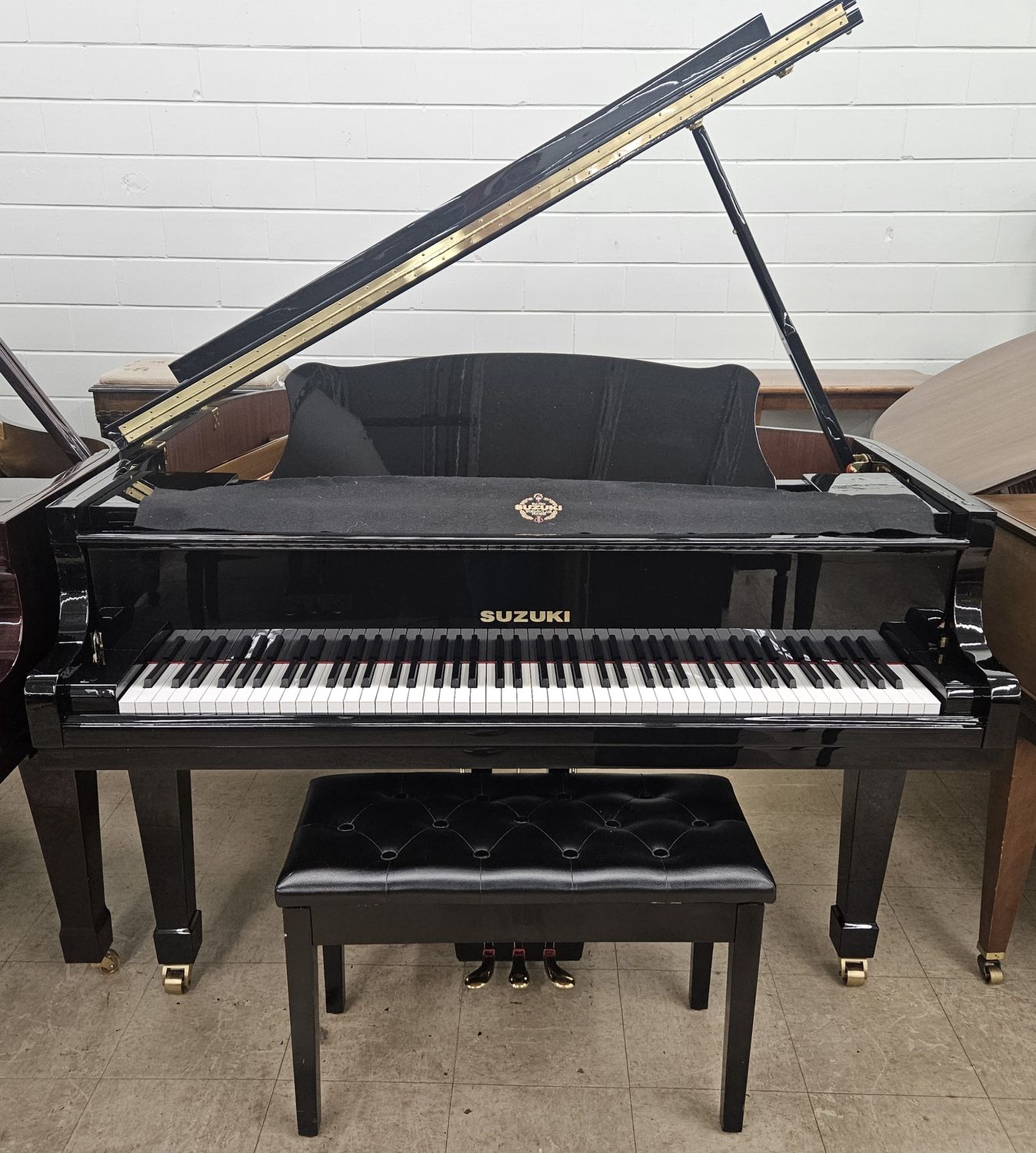 Suzuki Baby Grand Piano with Bench – Ebony Polish - FREE DELIVERY