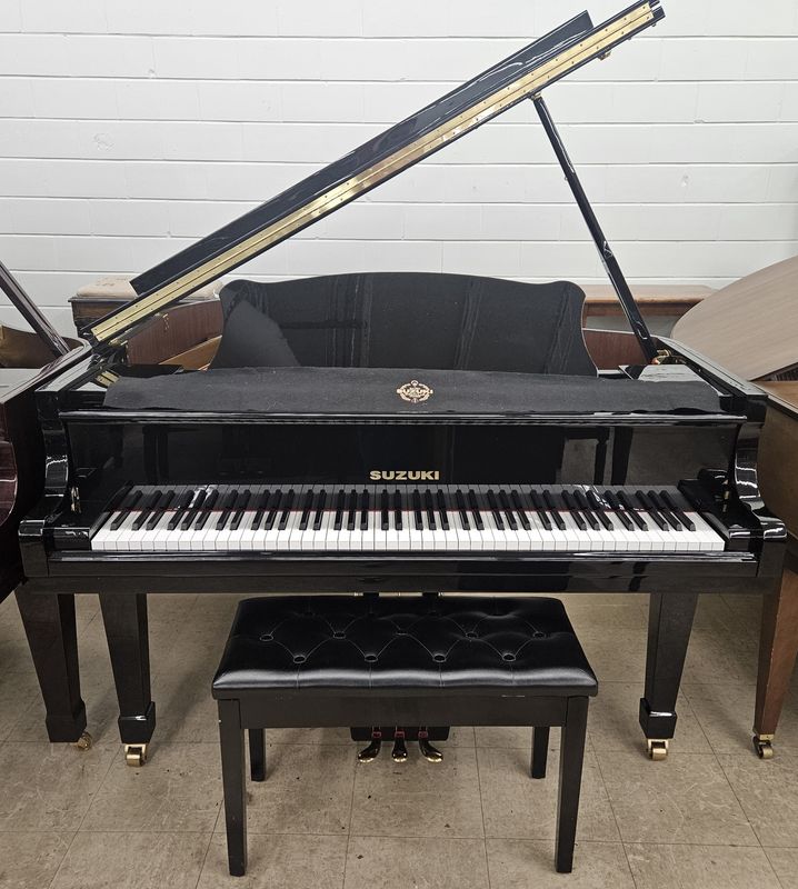 Suzuki Baby Grand Piano with Bench – Ebony Polish - FREE DELIVERY