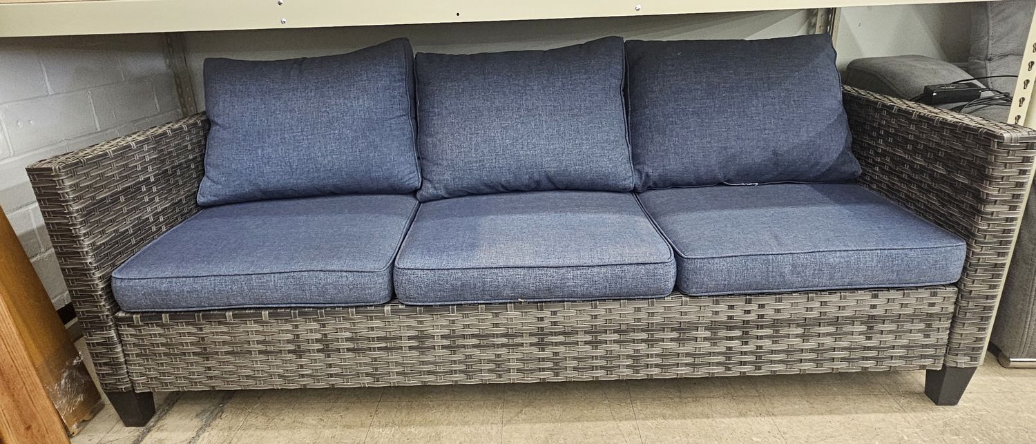 Outdoor Resin Wicker Patio Sofa - FREE DELIVERY