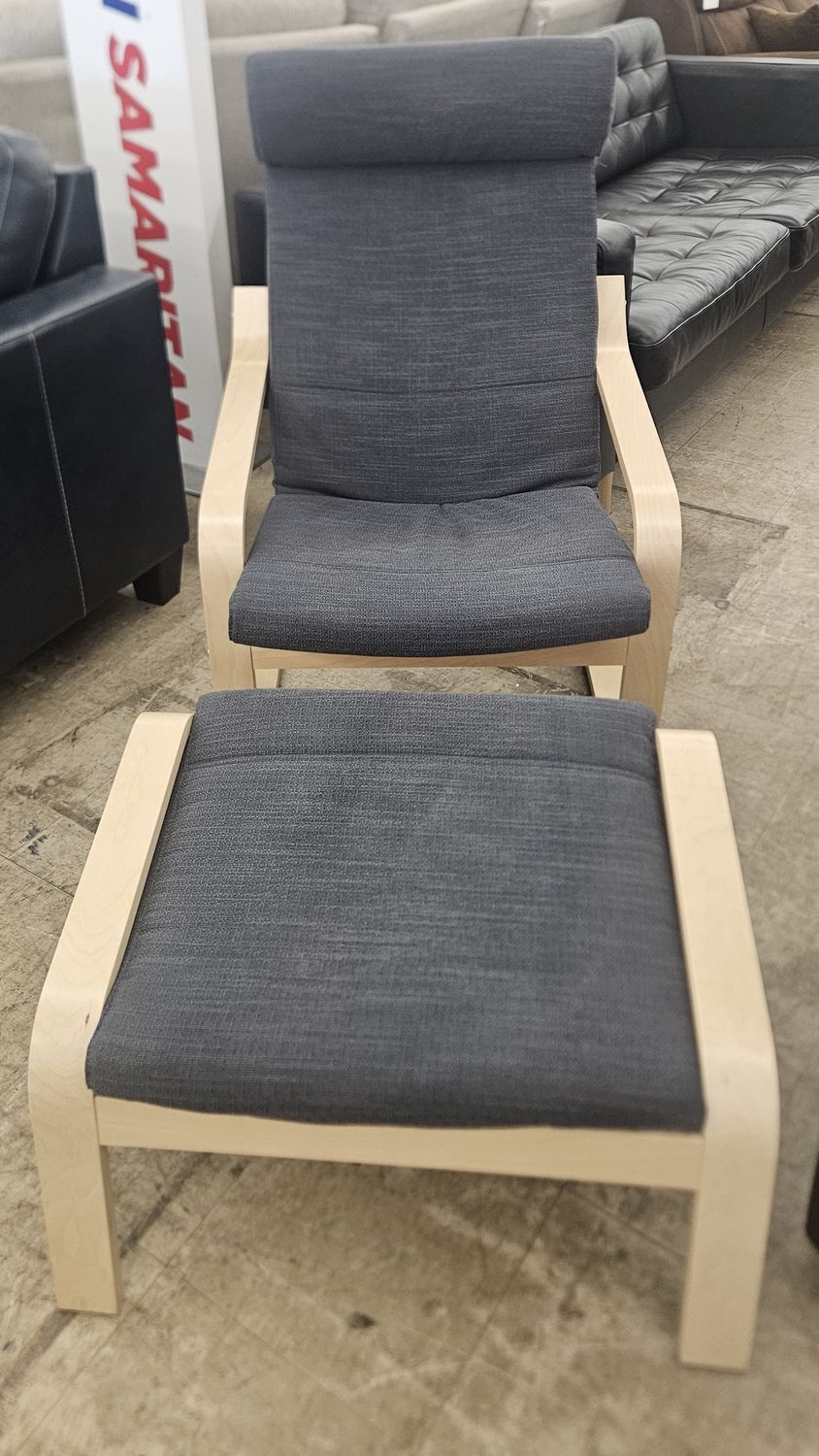 IKEA POÄNG Lounge Chair &amp; Ottoman
