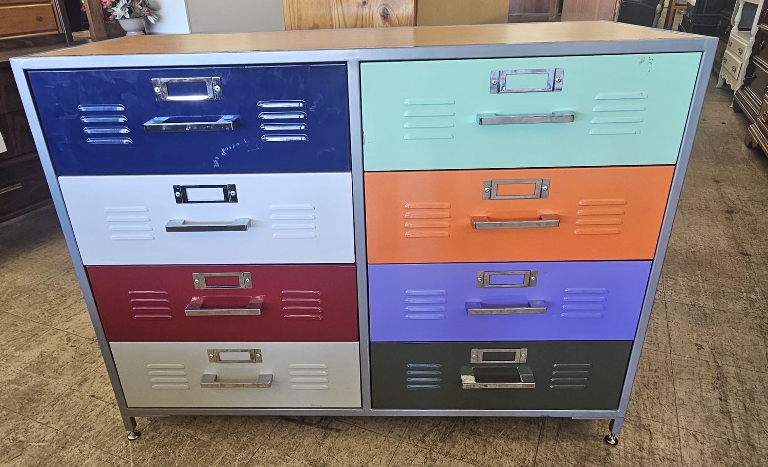 Industrial Multi-Color Locker Style Dresser - FREE DELIVERY