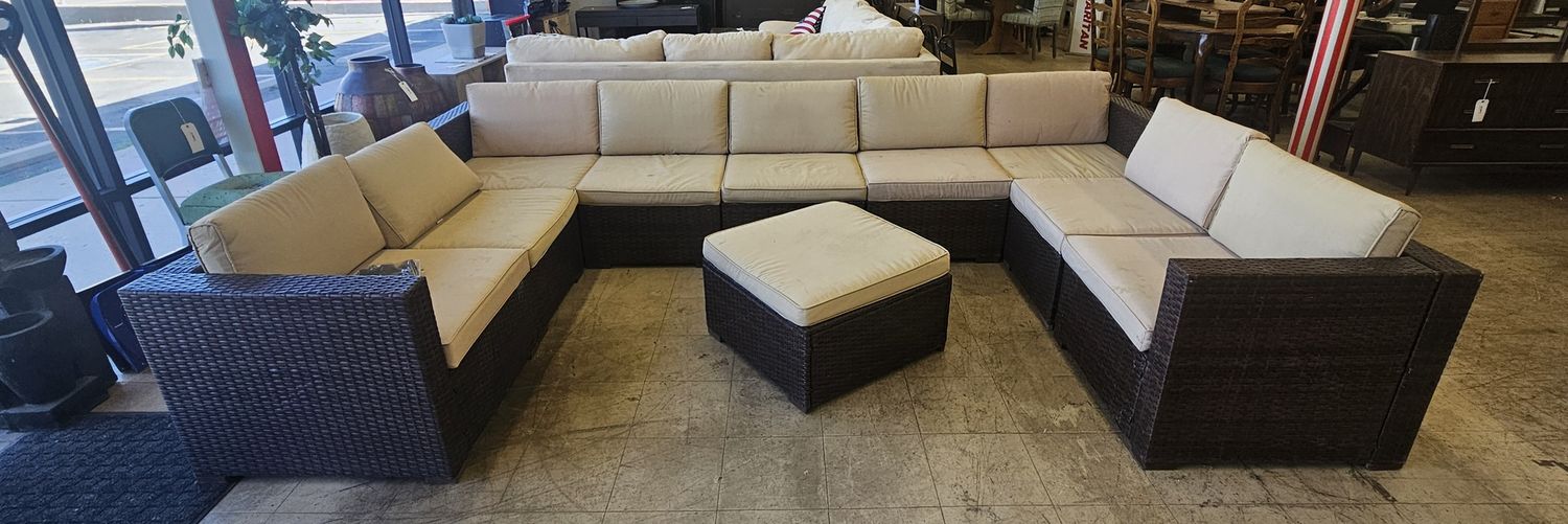 Patiorama Modular Outdoor Sectional with Ottoman - FREE DELIVERY