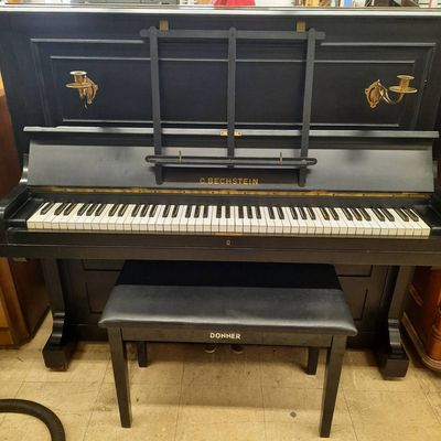 Bechstein Antique German Piano with Candle Sconces