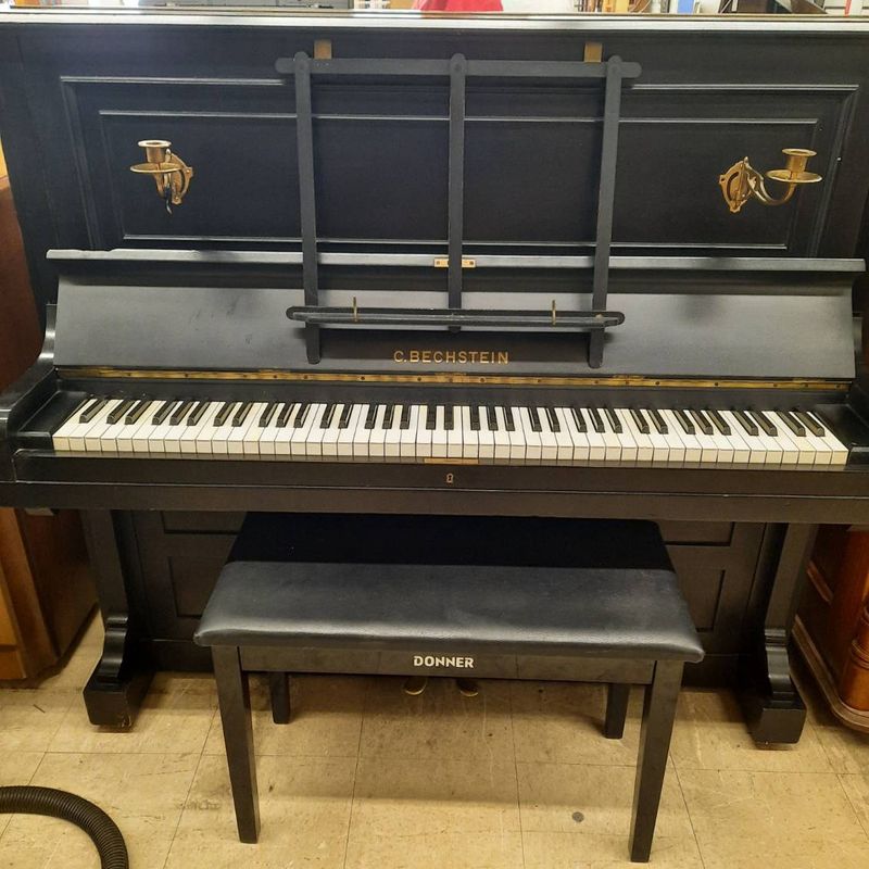 Bechstein Antique German Piano with Candle Sconces