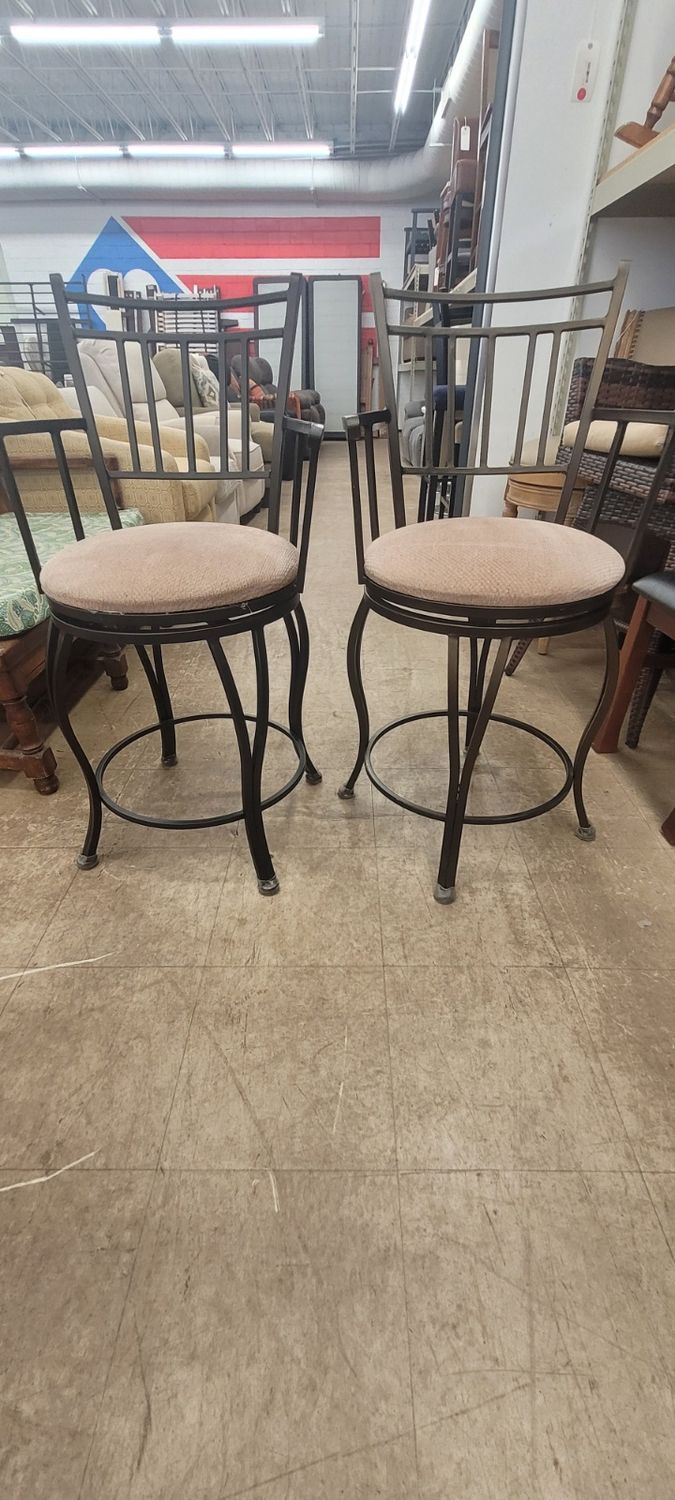 Bistro Nights Swivel Bar Stools (Pair)