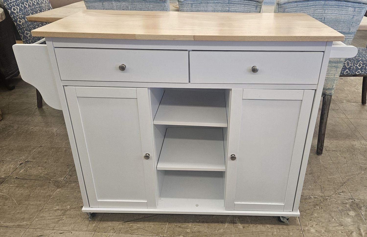 Farmhouse Prep Station Kitchen Island - FREE DELIVERY