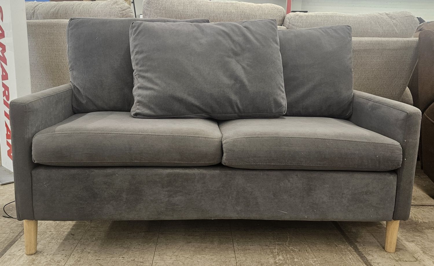 Charge &amp; Chill Micro Suede Loveseat - FREE DELIVERY
