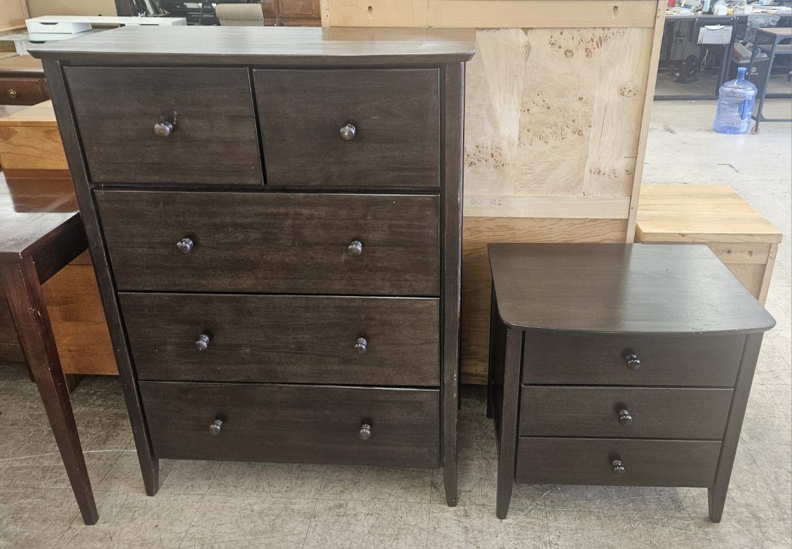Espresso Bedroom Set – Chest &amp; Nightstand - FREE DELIVERY