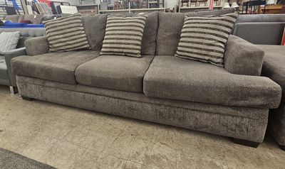 Gray Storage Ottoman Sofa Set - FREE DELIVERY