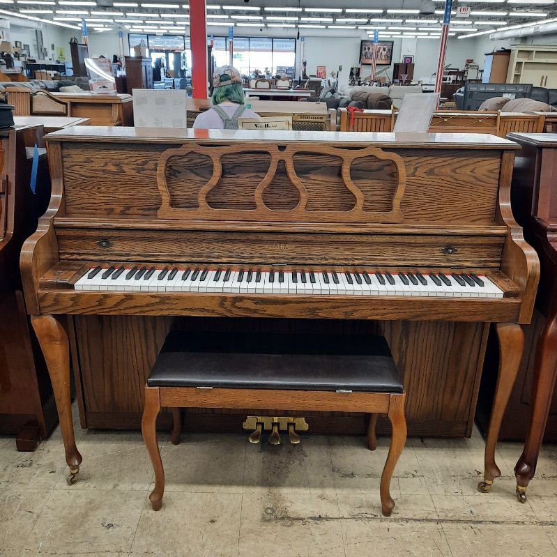 Kimball Oak Console Piano