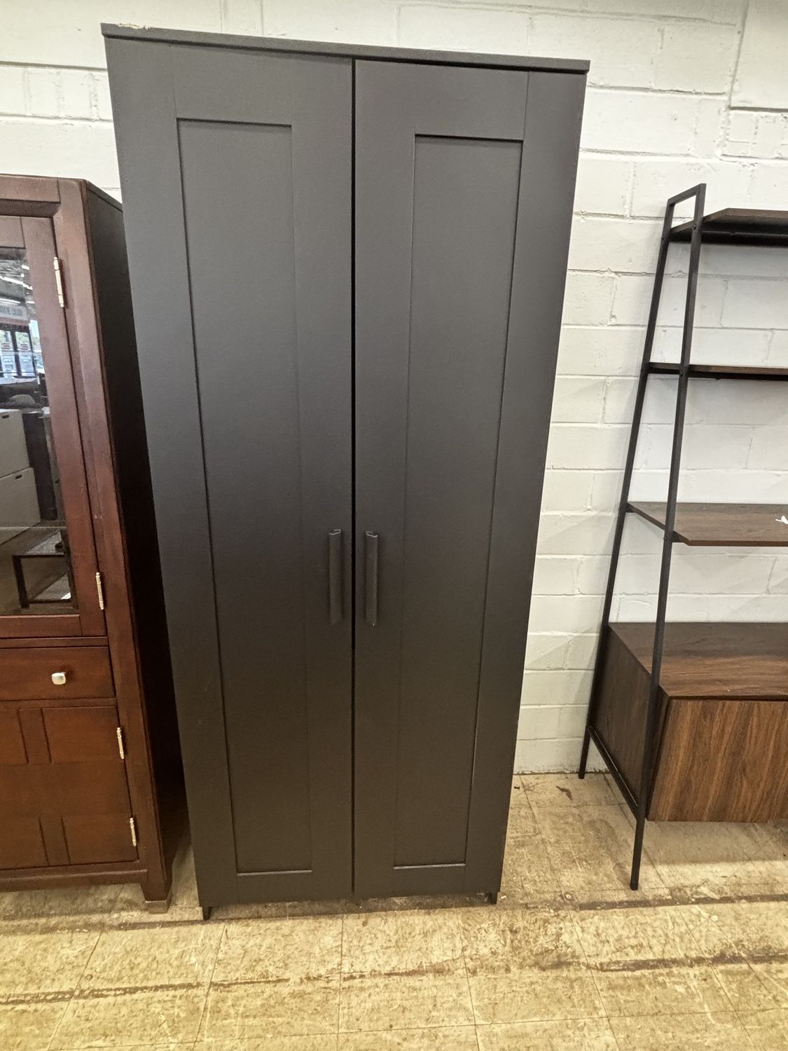 Modern Black Storage Cabinet / Utility Pantry