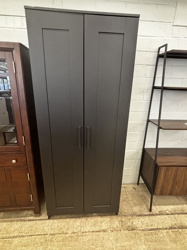 Modern Black Storage Cabinet / Utility Pantry